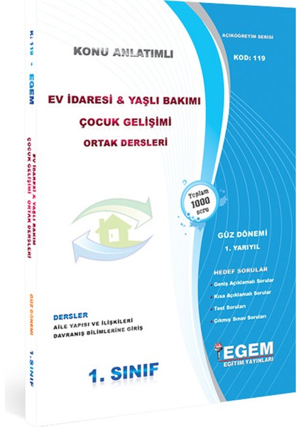 Aöf 1. Sınıf Ev Idaresi Güz Dönemi Konu Anlatımlı Soru Bankası