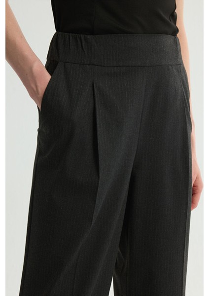 Geniş Paça Çizgili Pantolon C.antrasit 153L9674000 fiyatları