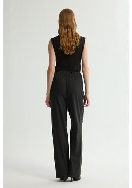 Geniş Paça Çizgili Pantolon C.antrasit 153L9674000 indirimleri