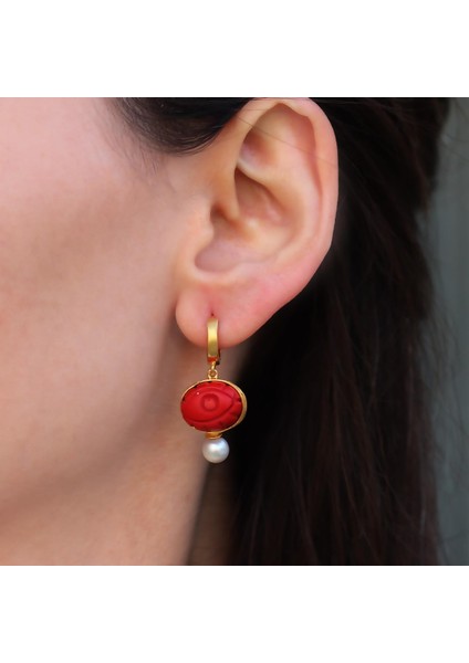 Mercan Göz Inci Gold Gümüş Küpe fiyatları