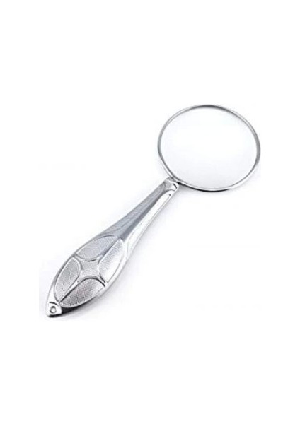 Gümüş Renkli 45MM Cam Lens, Zarif Tasarımlı Metal BÜYÜTEÇMG181558 - Lisinya