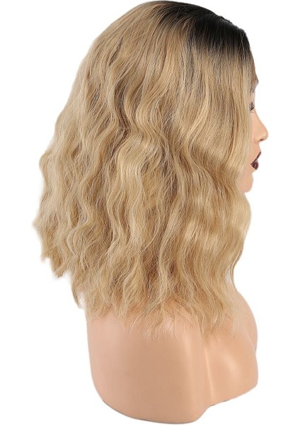 Fiber Sentetik Dalgalı Kısa Tül Peruk / Siyah Balköpüğü Ombreli fiyatları