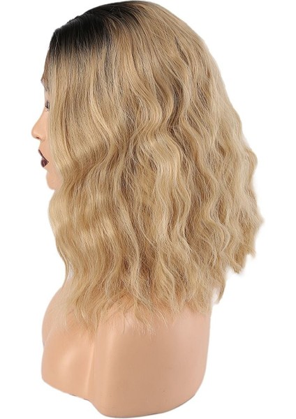 Fiber Sentetik Dalgalı Kısa Tül Peruk / Siyah Balköpüğü Ombreli modelleri