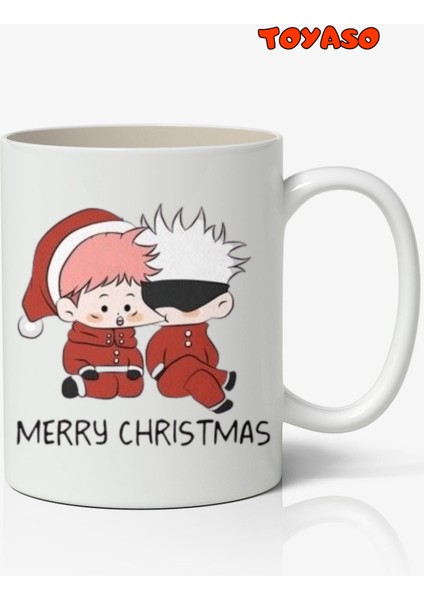 Jujutsu Kaisen Itadori Yuji Yılbaşı Christmas Anime Beyaz Kupa Bardak Sevgiliye Arkadaşa Hediye