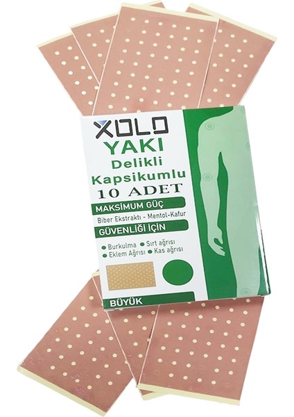 Kapsikumlu Vücut Yakısı 10 Adet Isı Etkili Vücut Yakısı