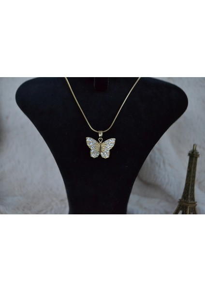 Kelebek Temalı Kadın Çelik Kolye fiyatları