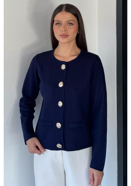 Kadın Düğme Detaylı Triko Ceket P-00018995 fiyatları
