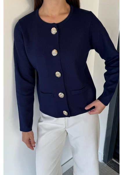 Kadın Düğme Detaylı Triko Ceket P-00018995 modelleri