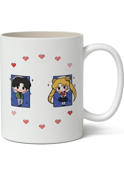 Sailor Moon Avatar Baskılı Kişiye Özel Kupa Bardak - Sevgiliye Hediye