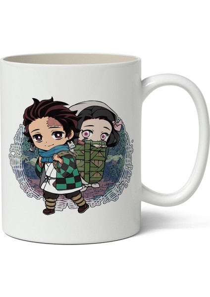 Kişiye Özel Demon Slayer Tanjiro & Nezuko Kamado Anime Temalı Baskılı Kupa Bardak