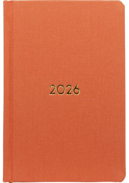 Ajandası Yeniköy 2026 Mandalina - Haftalık Keten Sert Kapak Cep Boy 9X14