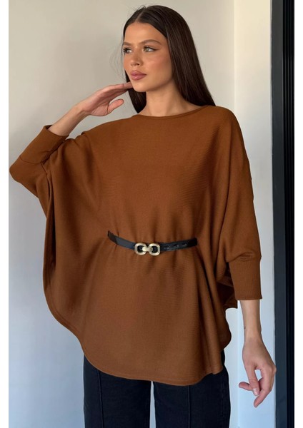 Kadın Kemerli Triko Panço P-00018998 fiyatları