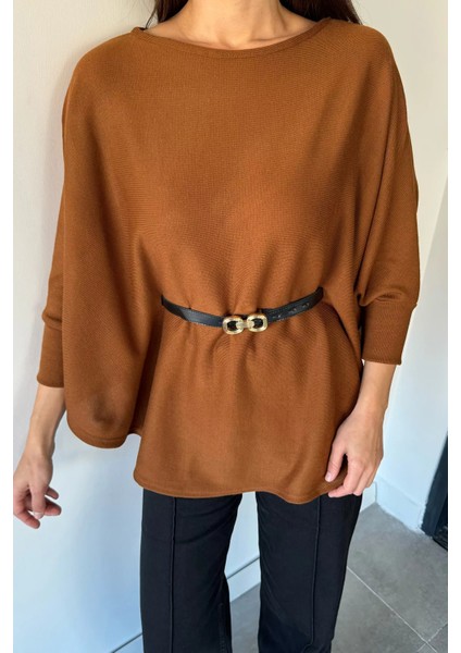 Kadın Kemerli Triko Panço P-00018998 modelleri