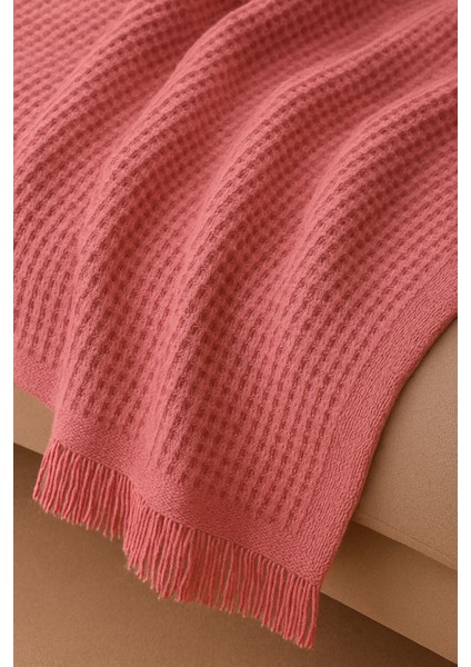 Pamuklu Dokulu Ekru Koltuk Şalı 170X220 cm – Saçaklı Tv Battaniyesi & Dekoratif Koltuk Örtüsü modelleri