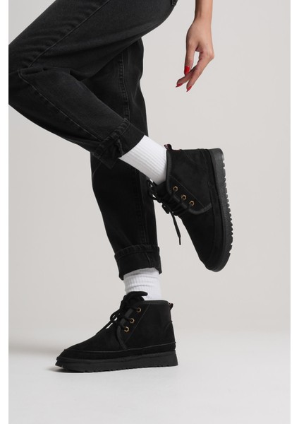 Ariad Kadın Kışlık Siyah İçi Kürklü Bot