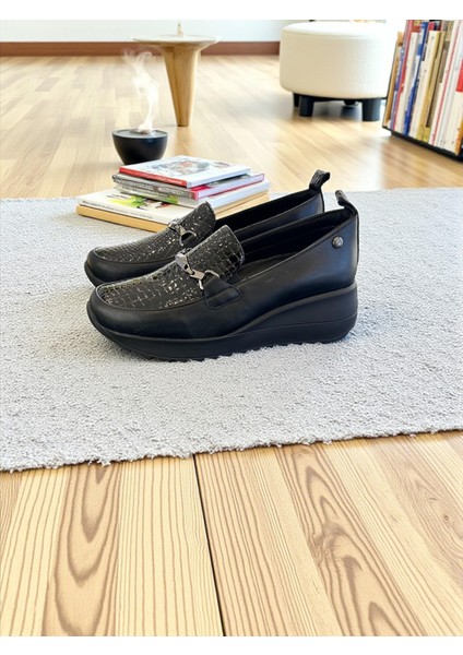 D25KA-3565 Siyah Msr Hakiki Deri Tam Ortopedik Kadın Casual Günlük Ayakkabı fiyatları