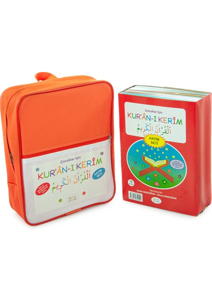 Çocuklar Için Çantalı Kuranı Kerim Seti, 1-30. Cüz (30 Kitap Takım) – Renkli Fasiküllü, 3-6 Yaş Eğitici Hatim Seti