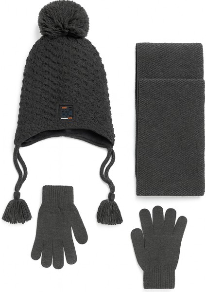 Unisex 4-8 Yaş Çocuk Ponponlu Bere Atkı Eldiven 3'lütakım fiyatları