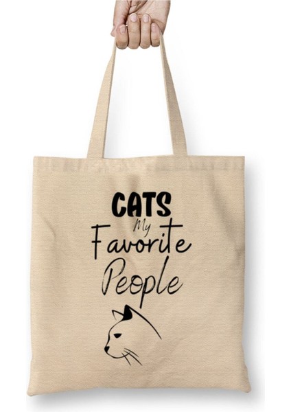 Cat Lover Gifts For Women Kedi Komik Beyaz Bez Çanta Uzun Saplı Alışveriş Çantası Plaj Çantası