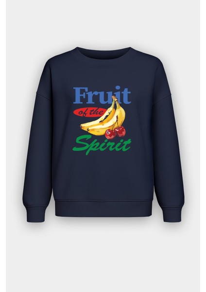 Kadın Meyve Baskılı Içi Şardonlu Bisiklet Yaka Oversize Sweatshirt fiyatları