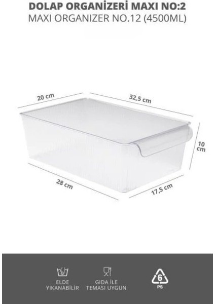 Kapaksız Şeffaf Buzdolabı Organizeri ve Saklama Kabı 4500ML modelleri