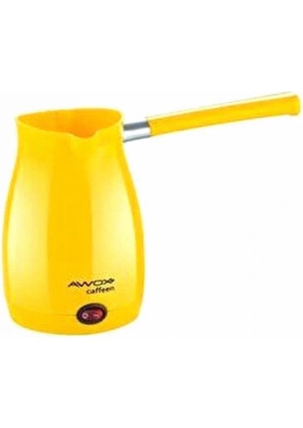 Awox Caffeen Sarı Elektrikli Cezve Türk Kahvesi Makinesi Plastik Çift Ağız 0.4lt - 5 Fincan 1000W (K95)