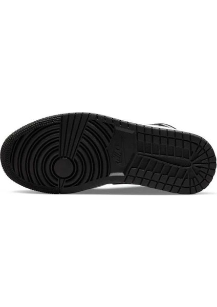 Air Jordan 1 Mid Unisex Leather Sneaker Hakiki Deri Bilekli Günlük Spor Ayakkabı Siyah indirimleri