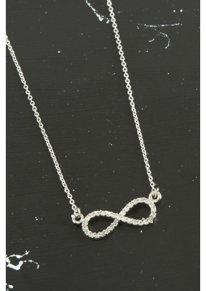 Xmpdby Sonsuzluk Zirkon Taşlı Trend Kolye-Gümüş Rengi fiyatları