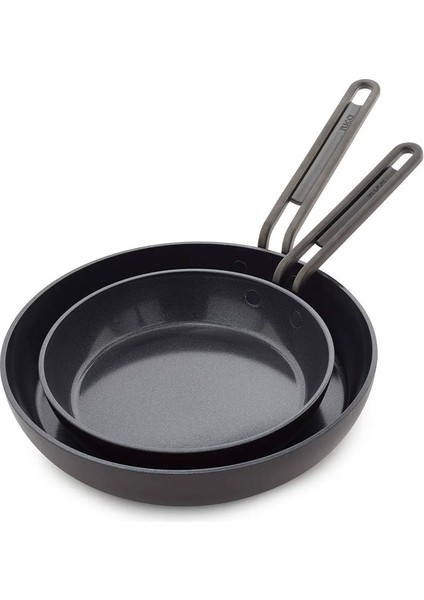 Stanley Tucci™ Kızartma Tavası 2'li 20 cm + 26 cm Milano Siyah