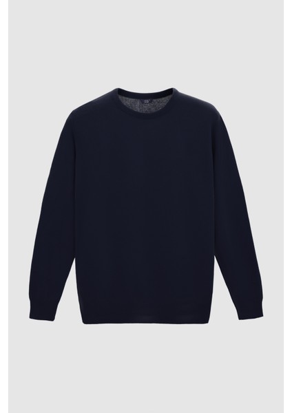 Ds Damat Regular Fit Lacivert Düz Kazak