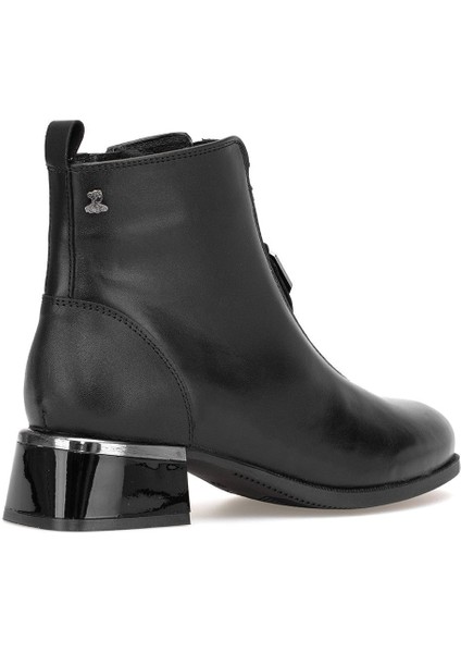 2253214K Kadın Hakiki Deri Önü Düğmeli Fermuarlı Günlük Bot fırsatları