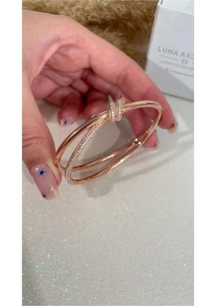 Taşlı Rıbbon Bileklik