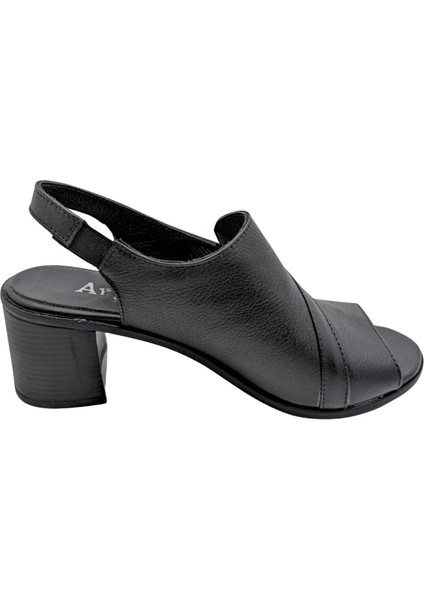 Cristallo - Kadın Topuklu Sandalet - Siyah - 37