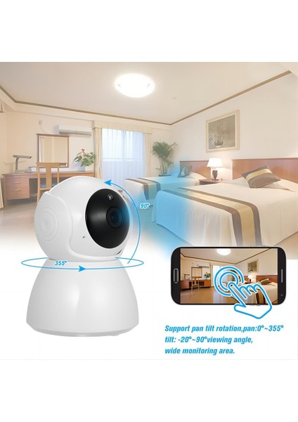 Cm-12 Ip Bebek Güvenlik Kamerası, 360 Derece Dönebilen, 5mp Hd Görüntü, Wifi Bağlantılı, Gece Görüşlü, Sesli Iletişim, Plastik Gövde, Masa Üstü Montaj, Iç Mekan modelleri