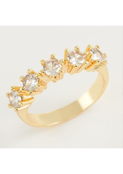 Zirkon Beş Taşlı Yüzük