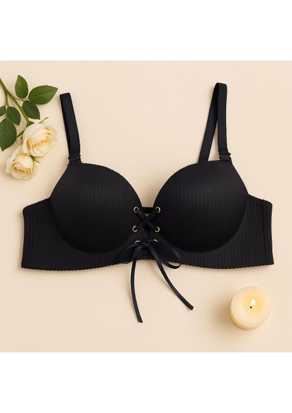 Siyah Bağcıklı Dolgulu Sütyen - Şık , Destekleyici ve Feminen Tasarım modelleri