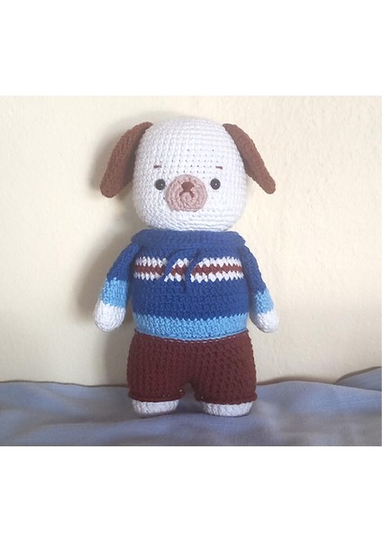 Amigurumi Tarzı El Örmesi (%60 Pamuk-%40 Akrilik Ip) Çoban Canis Tığ Işi Oyuncak