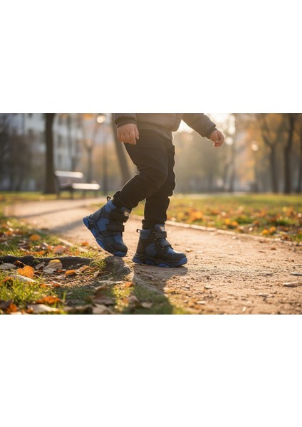 Mavi Siyah Hakiki Deri Çocuk Botu fiyatları