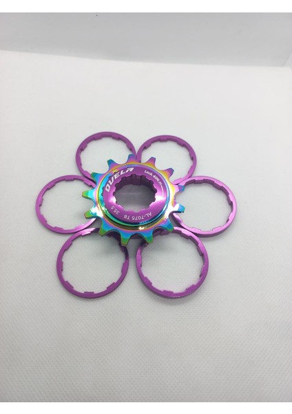 Bisiklet Single Speed Tek Vites Dönüşüm Kiti Rainbow/mor Desenli