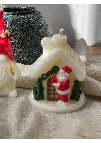 El Yapımı 3’lü Yılbaşı Temalı Dekoratif Mum Seti – Noel Baba Evi, Gmome (Cüce) ve Geyik Figürlü Mumlar 🎄✨ fiyatları
