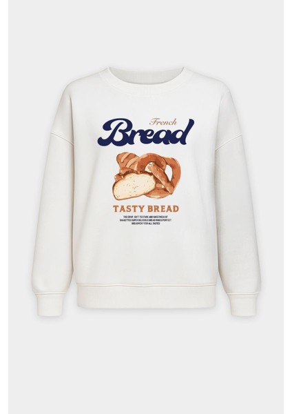 Kadın Premium Kumaş Şardonlu Baskılı Oversize Sweatshirt fiyatları