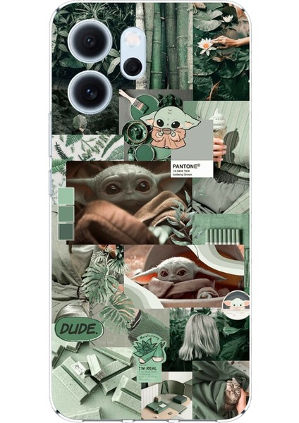 Oppo Reno 14F Uyumlu Yoda Kolaj Baskılı Silikon Kılıf