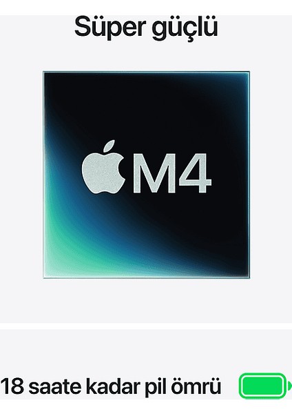 MW1G3TU/A/MACBOOK Air/apple M4 Işlemci/(10 Çekirdek Cpu-10 Çekirdek GPU)/16GB RAM/256GB Ssd/15.3" Silver fırsatları