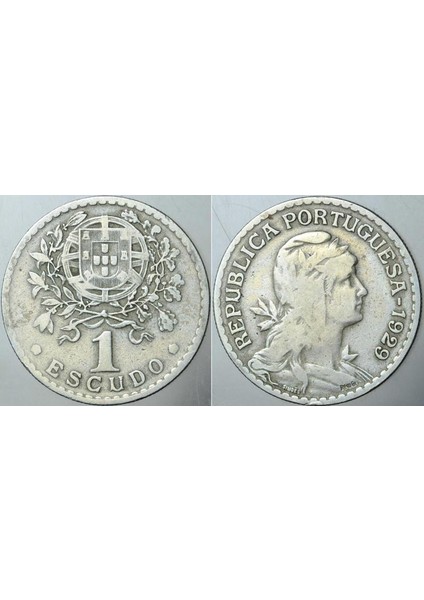 Portekiz 1 Eskudo 1929 Nadir Tarih.