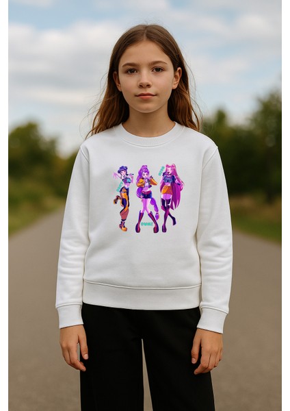 Kpop Demon Hunters Hunterix Iblis Avcıları Zoey Mira Rumi Tasarım Baskılı 3 Iplik Sweatshirt fiyatları