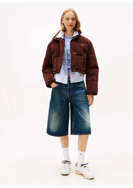 Tjw Kadife Şişme Kadın Kahverengi Ceket DW0DW21658GS7 fiyatları