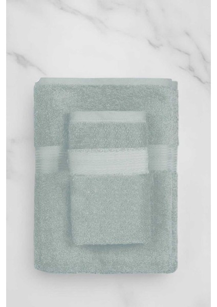 2 Parça Battal Lüks Premium Banyo Spa Havlu Takımı 90X170 cm Açık Gri