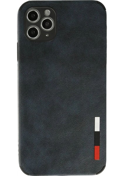 iPhone 11 Pro Max Kılıf Loop Deri Silikon - Lacivert (K95)