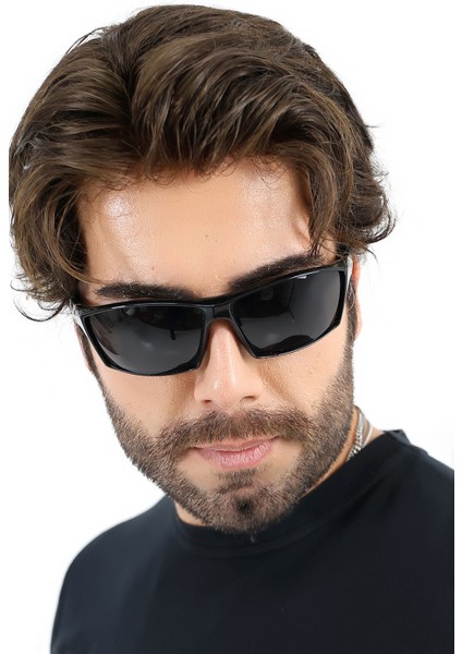 Erkek Siyah Sportif UV400 Güneş Gözlüğü Gold Detay WP25-31 fırsatları