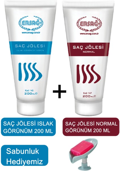 Saç Jölesi Islak ve Normal Görünüm - Sabunluk Hediyemiz 147.145-17